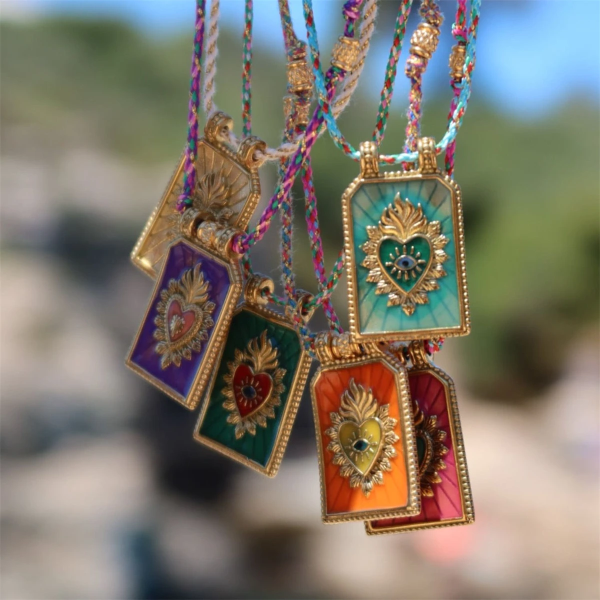 Collier tarot The Lovers – Les amoureux - fait main