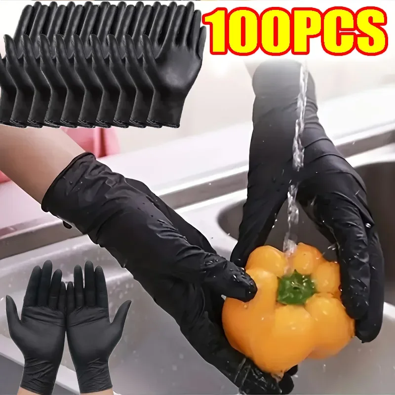 Durable Nitrile Gloves Disposable Latex Gloves for Work for Car Repair Food Prep Hair Dyeing Waterproof Kitchen Knit Reel
