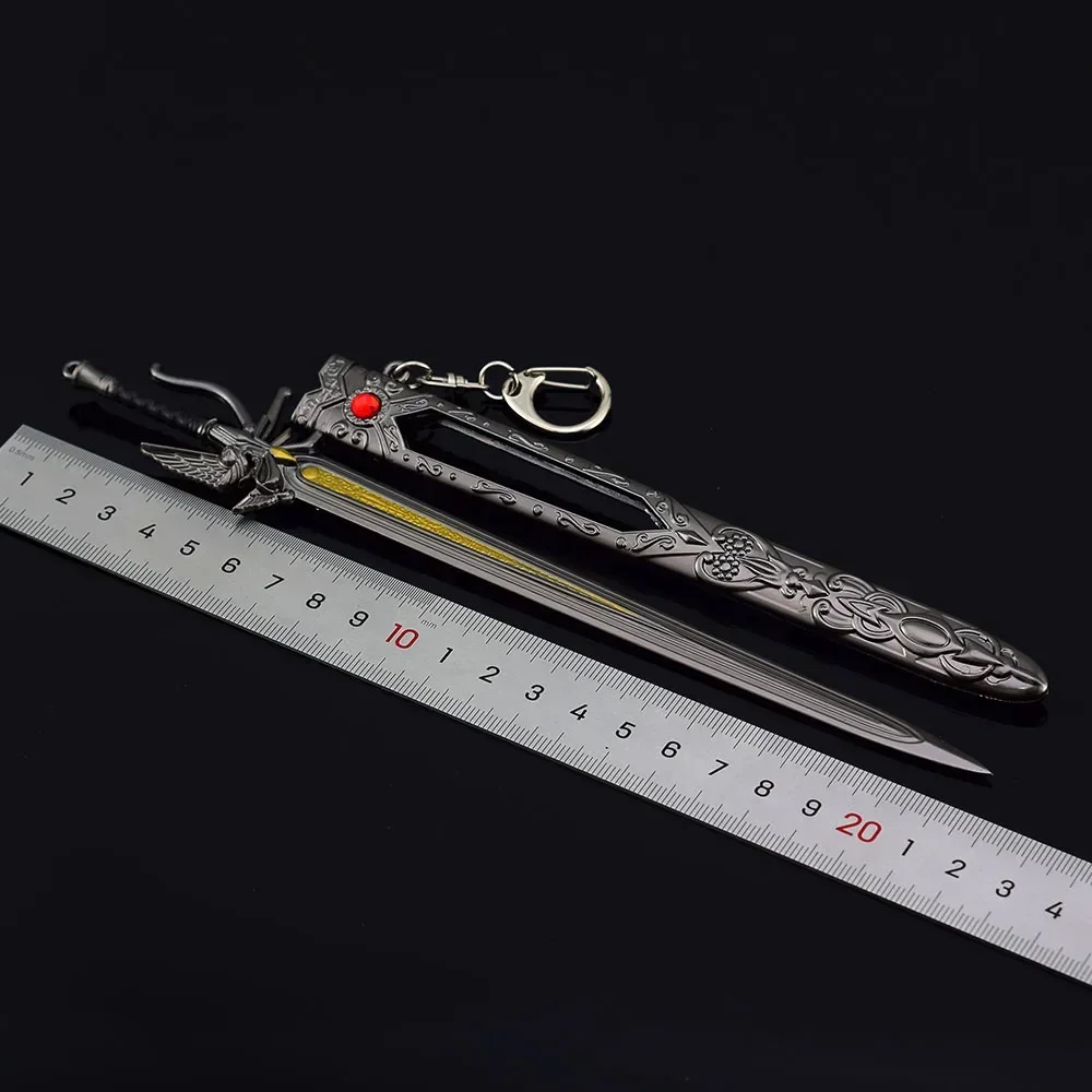 22cm Kingsglaive Fantasy XV Noctis Lucis Caelum Weapons Metal Game Samurai Swords Keychains Crafts Weapons Model Toys Boys