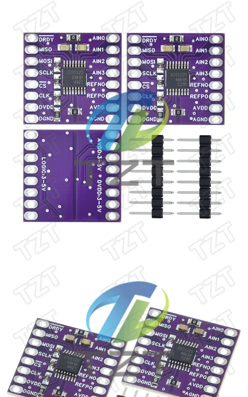 1/3PCS ADS1120 ADS1220 ADC 24-Bit-Konvertermodul I2C Low-Power 24-Bit-Analog-Digital-Konverter – Detail 4