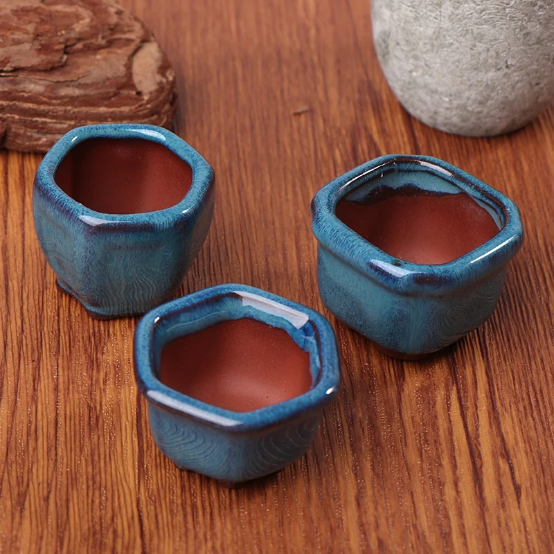 Mini Plant Pots Flower Pot With Holes Garden Chinese Style Bonsai Flowerpot Purple Sand Craft Plant Pot Planter Home Decoration flower pot hydroponic flower pot plant pot