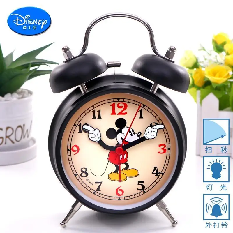 Disney Stitch Bedside Silent Sweep Alarm Clock Student Silent Snooze Alarm  Clock Non Ticking Noise with Snooze Decor Kids Gift - AliExpress