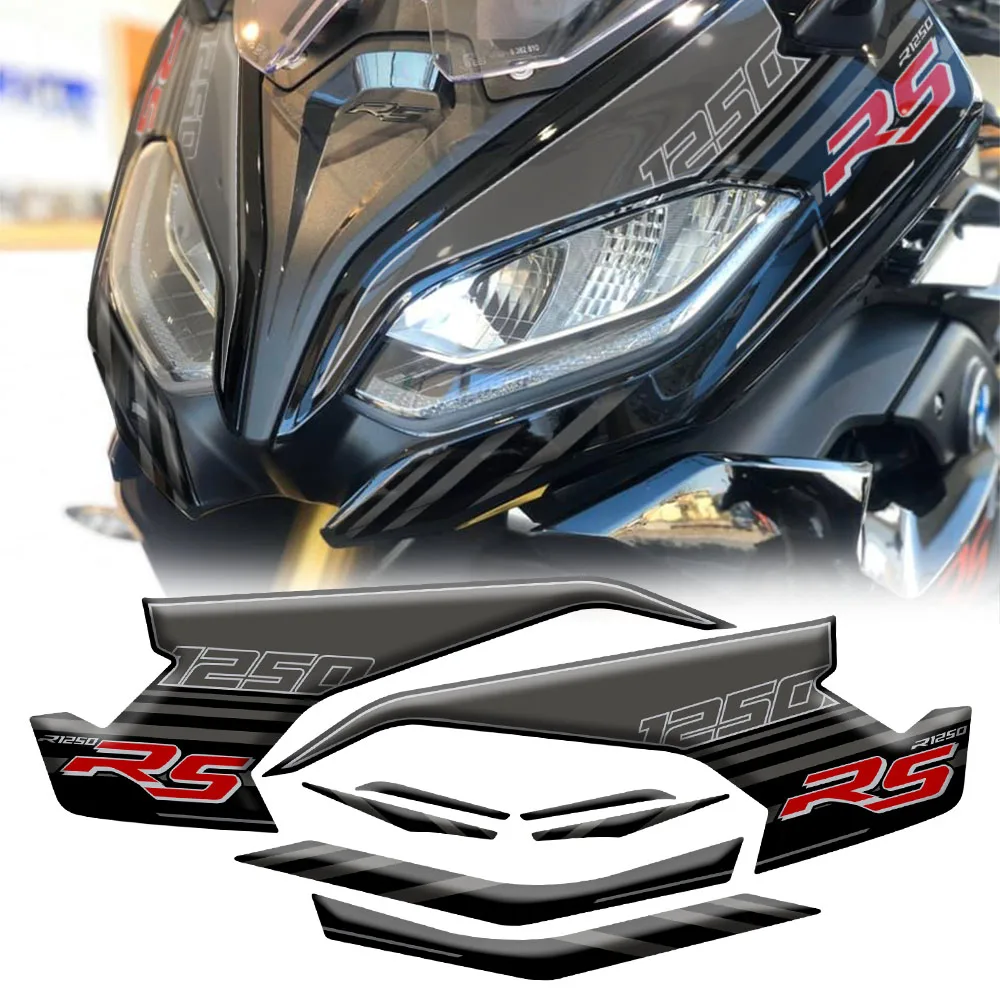 

New sale Motorcycle 3D Gel Front fairing sticker edge Paint Scratch Protector stickers For BMW R1250RS 2019 2020 r1250 rs 2020