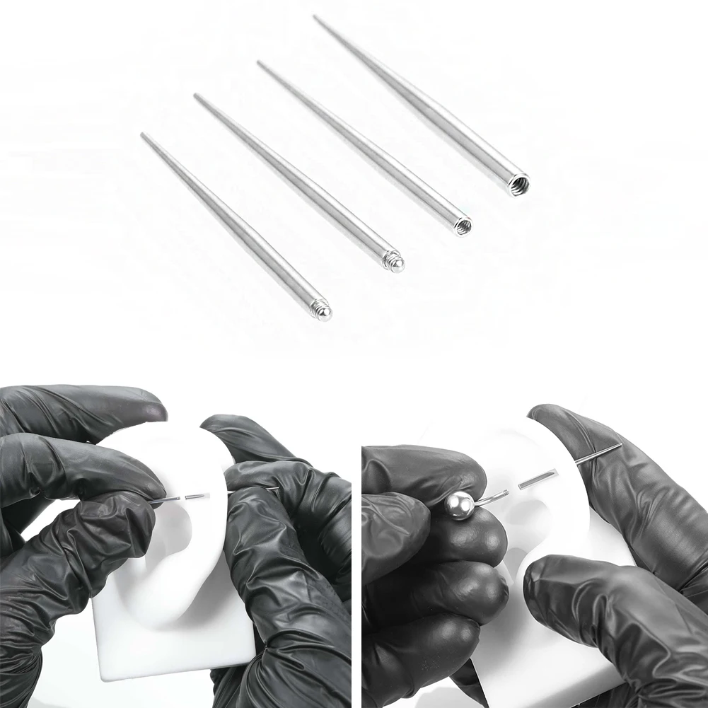 Titanium Piercing Needles Insertion Thread Pin Stretch External Taper