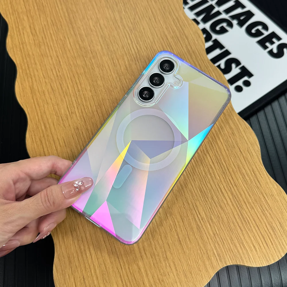Fashionable Fantasy Colored Diamond Magnetic Phone Case