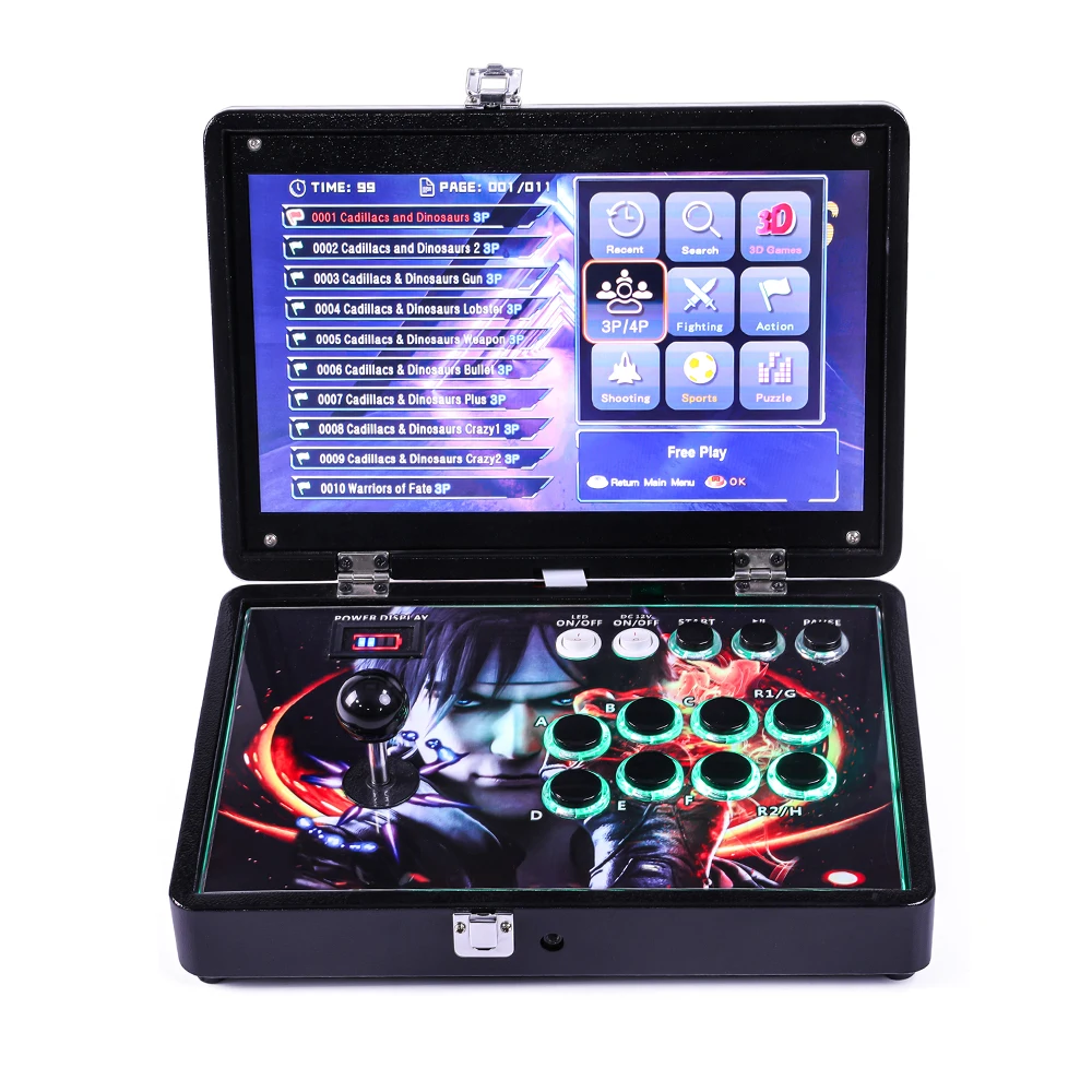 GWALSNTH 3D Pandora Box TT Arcade Game Console, 8000 HDMI Video Games with  WiFi Function, Search/Save/Hide/ Pause Games,Favorite List,Up to 4 Players