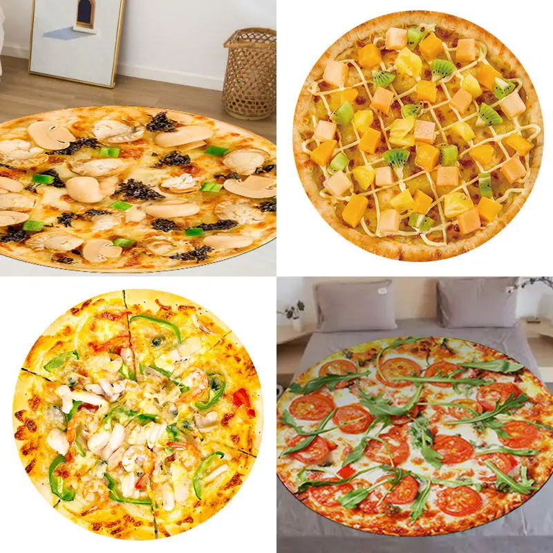 

Funny Flying Pizza Blanket Fluffy Quirky Pizza Blankets Facecloth Blanket Office Nap Blanket Nightmare Before Christmas 150cm