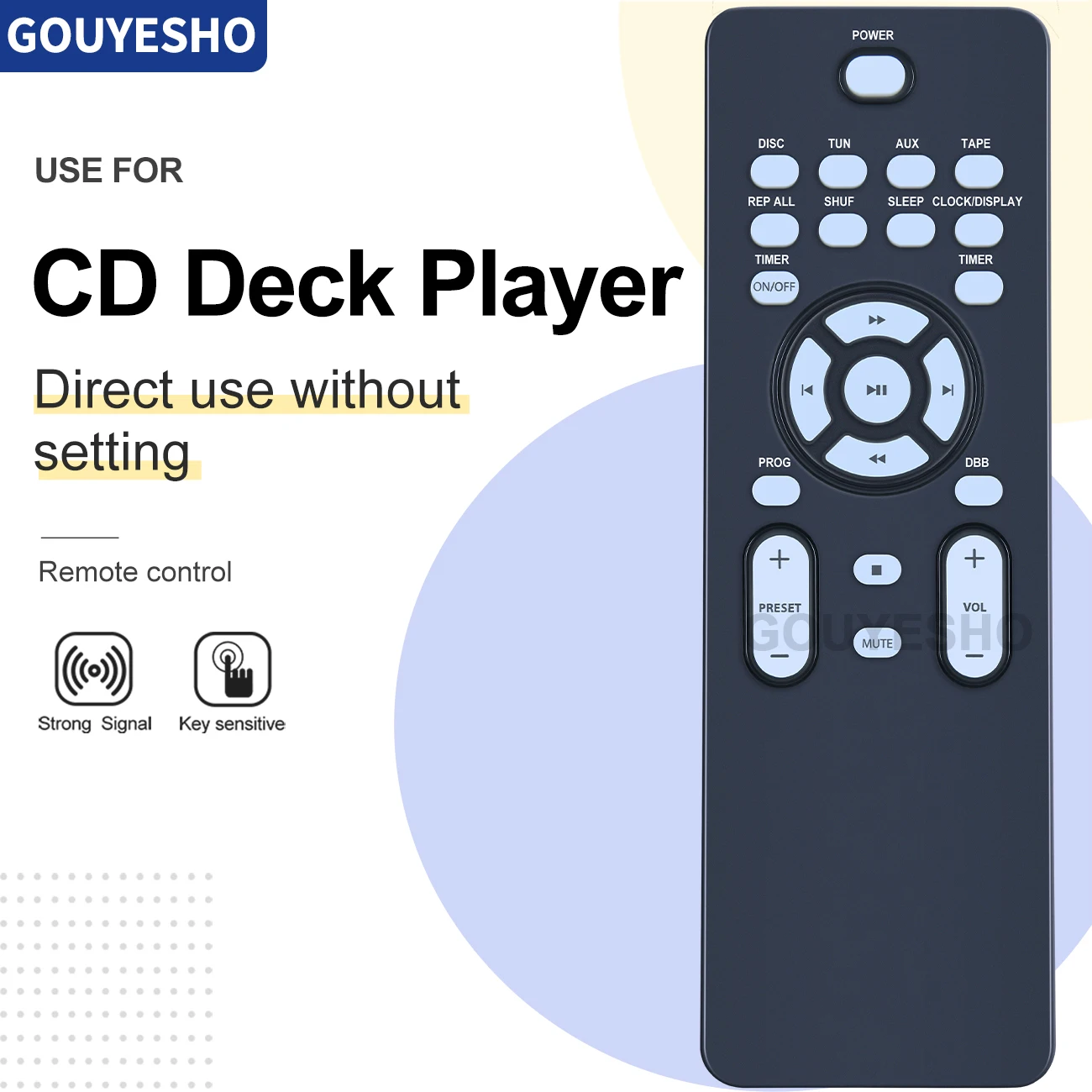 

New Remote Control for Philips MC147 RC2022401/01 Combination Audio CD Deck Player Controller