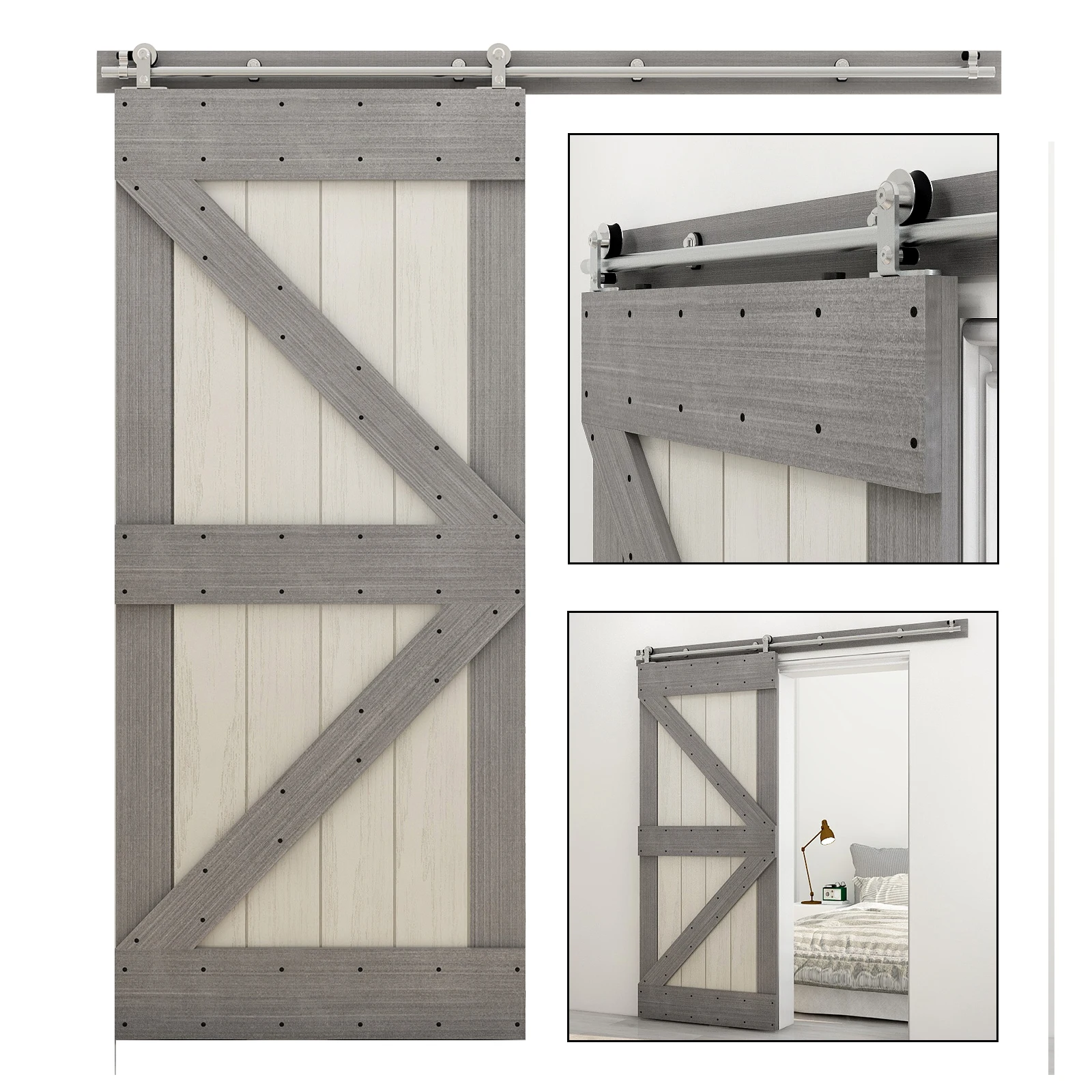 Guida Scorrevole Per Doppia Porta Bypass - Kit Fai Da Te 5FT - Foto 7