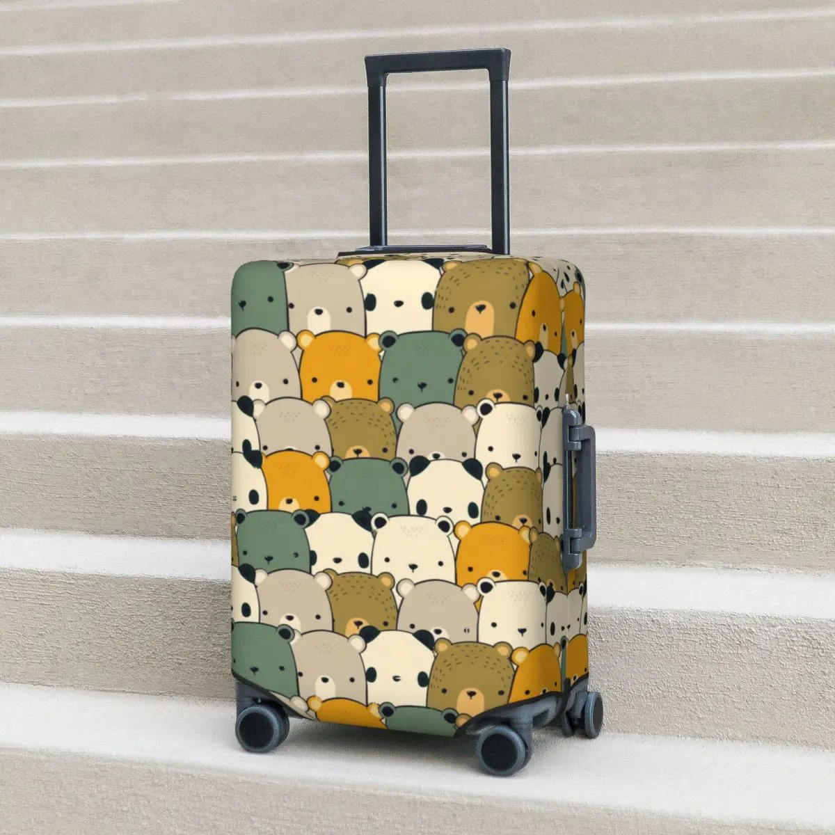 

Cute Panda Suitcase Cover Teddy Bear Animal Carton Repeat Strectch Travel Protector Luggage Accesories Vacation