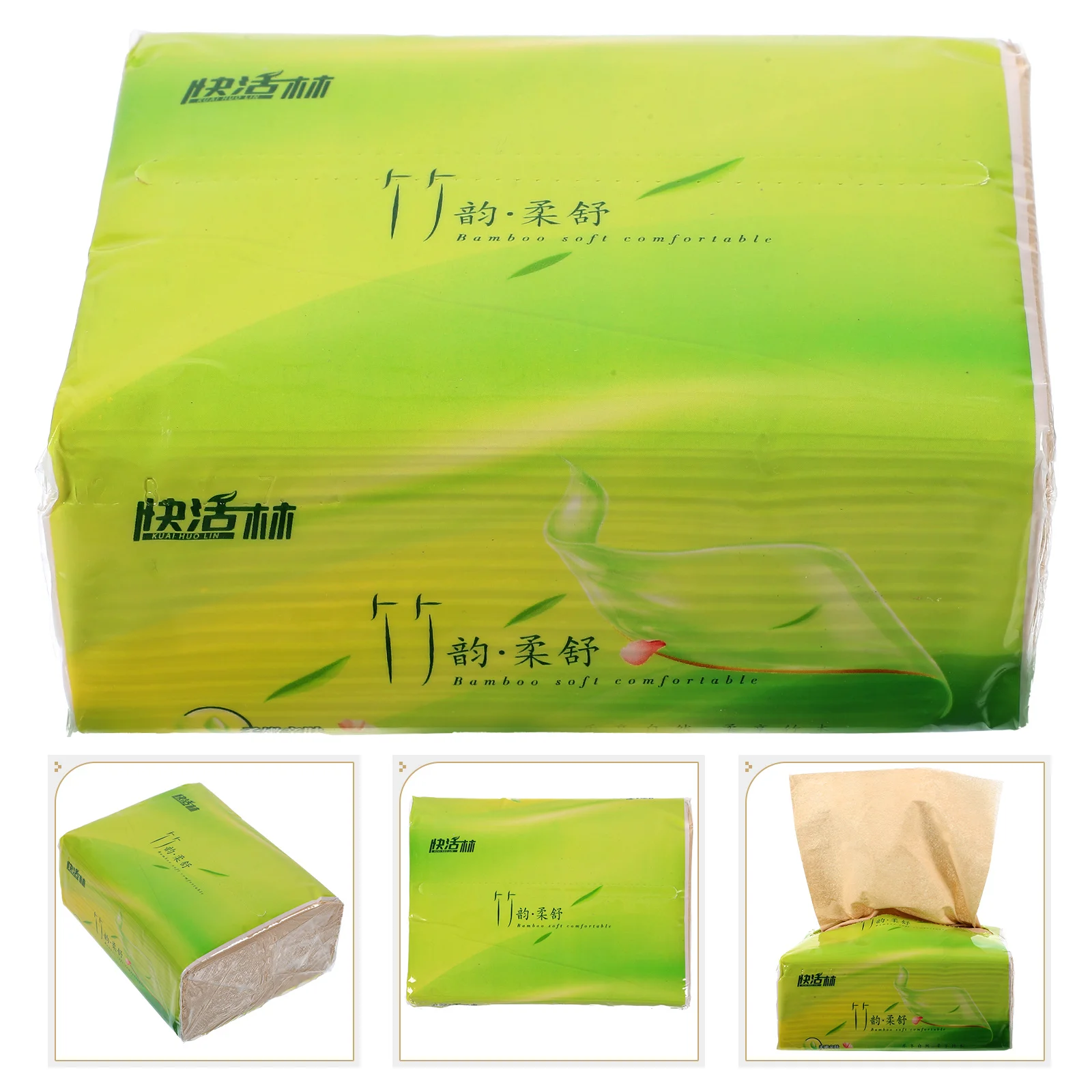 

10 Packs Disposable Paper Hotel Tissue Practical Napkin Bamboo Pulp Extraction Type Papers Home Accessories