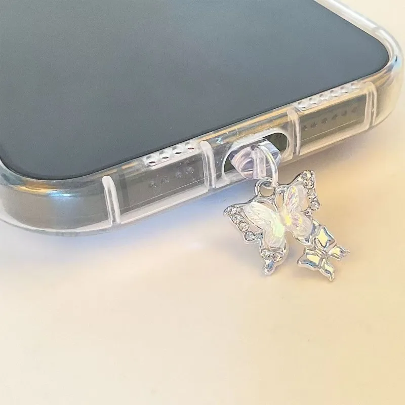 الهاتف المحمول الغبار التوصيل قلادة فراشة جديدة مع...