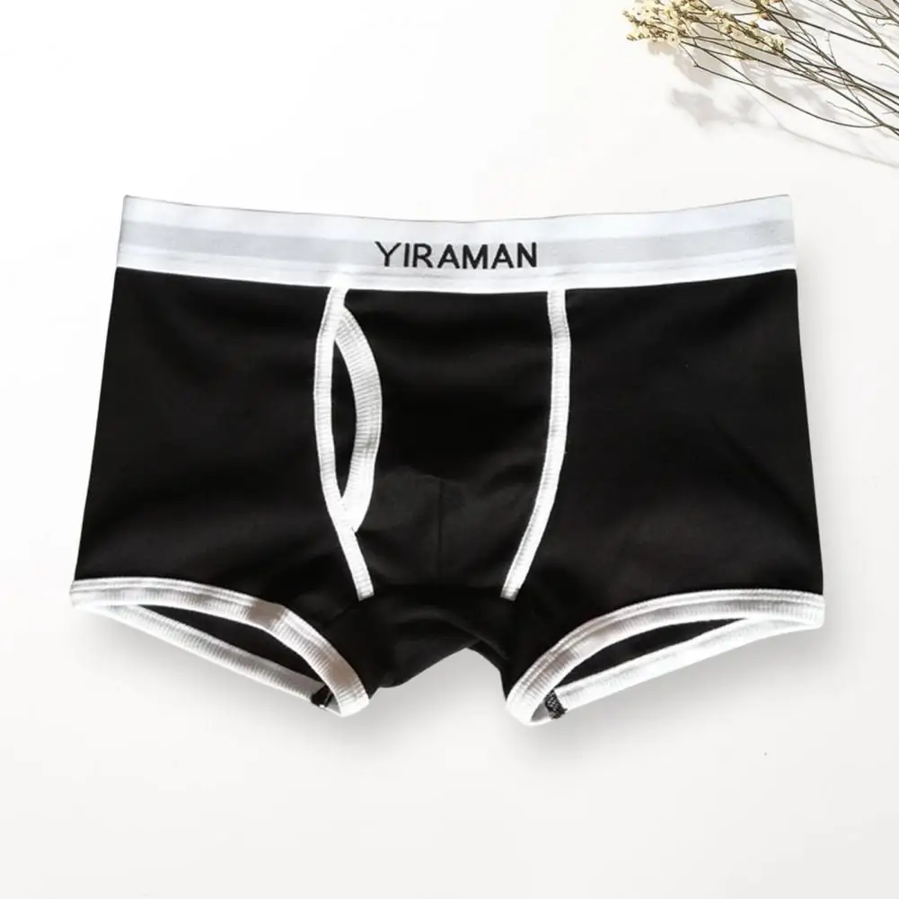 

Male Underwear Popular Skin-touching Men Panties Male Splicing Color U-Bump Shorts Underpants Inside Wear