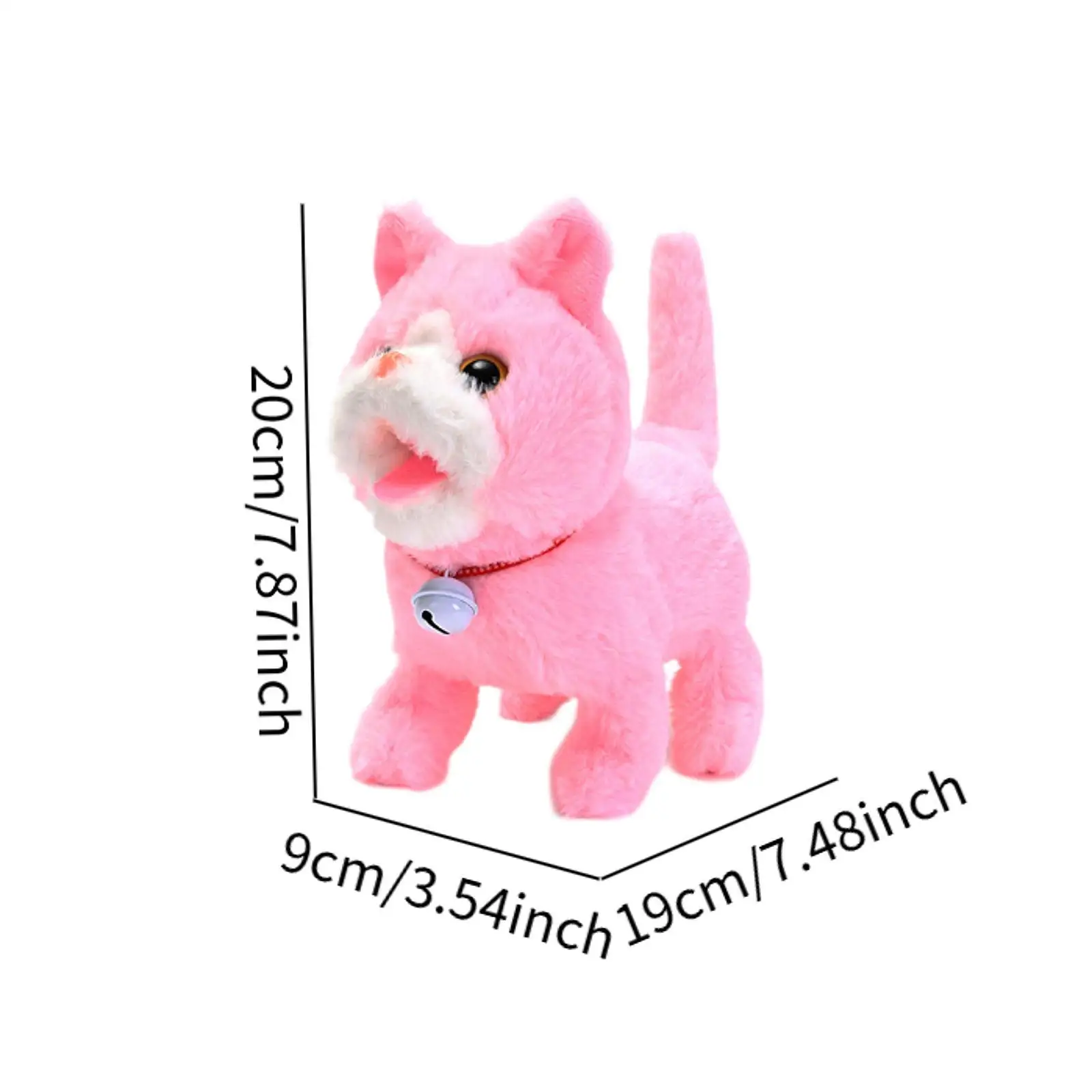 Electric Plush Animal Cat Toy Furry for Bedtime Friend Holiday Birthday Gift