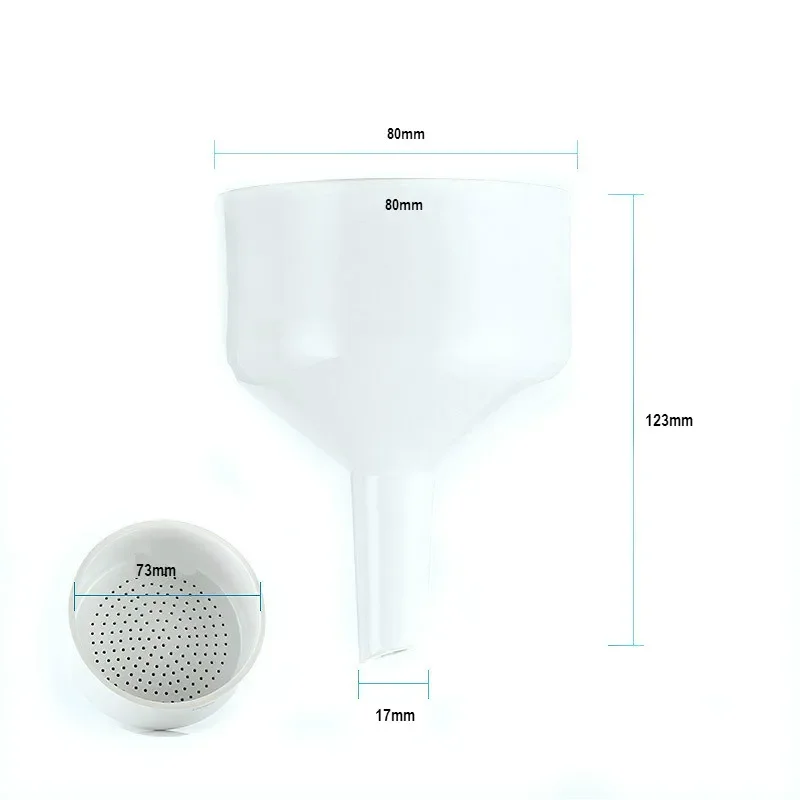 도자기 부흐너 깔때기, 80 mm 화학 실험실 세라믹 필터 깔때기, 도자기 음압 흡입 다공성 깔때기, 1 개