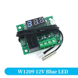 Digital Temperature Controller with Sensor and Relay Switch, -50 to 110°C, DC 5V-12V (12V Blue)