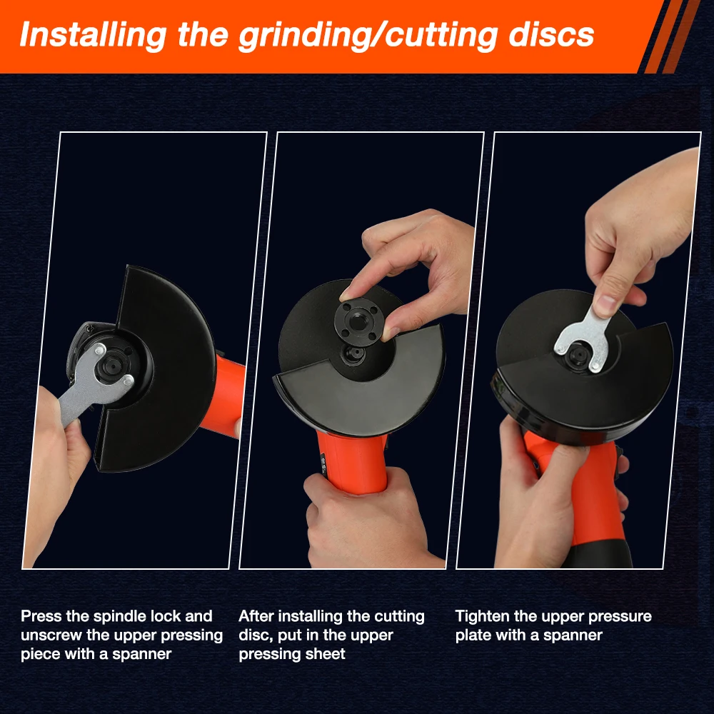 ValueMax 750W Electric Angle Grinder 125mm 220V Corded Grinding Machine Grinding Polishing and Cutting Machine Repair Power Tool