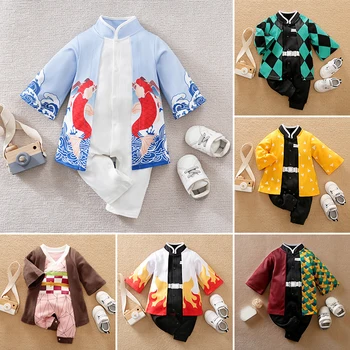 Newborn Anime Cape Long Sleeve Cotton Romper 1