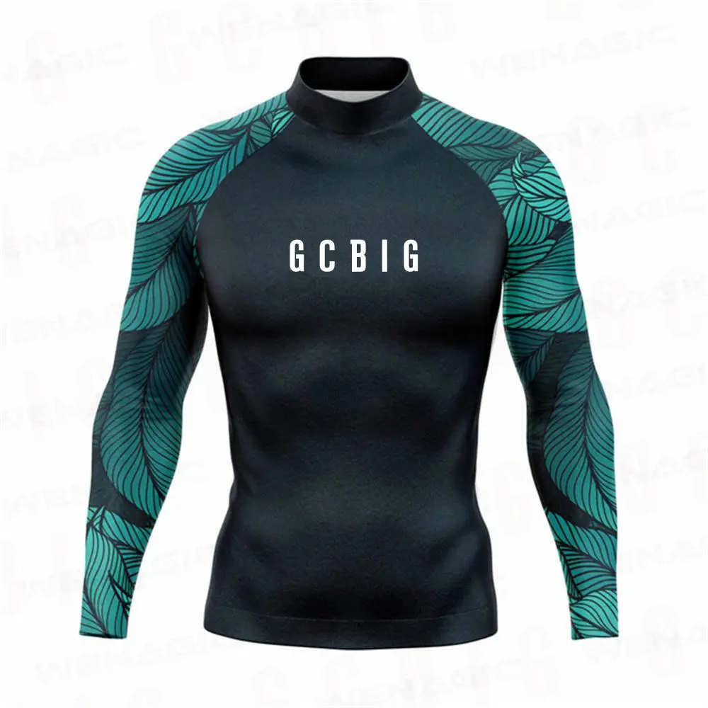 Unisex Surf Wear Men Surf T-Shirt Gym Clothes Swimwear Long Sleeve Swim Floatsuit Tops Uv Swimming Tight Rash Guard Surfing 2