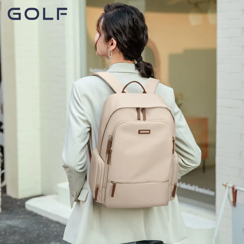 GOLF2023 New Women's Backpack Fashion Contrast Color Computer Backpack Leisure Commuting School Bag Female College Students 5