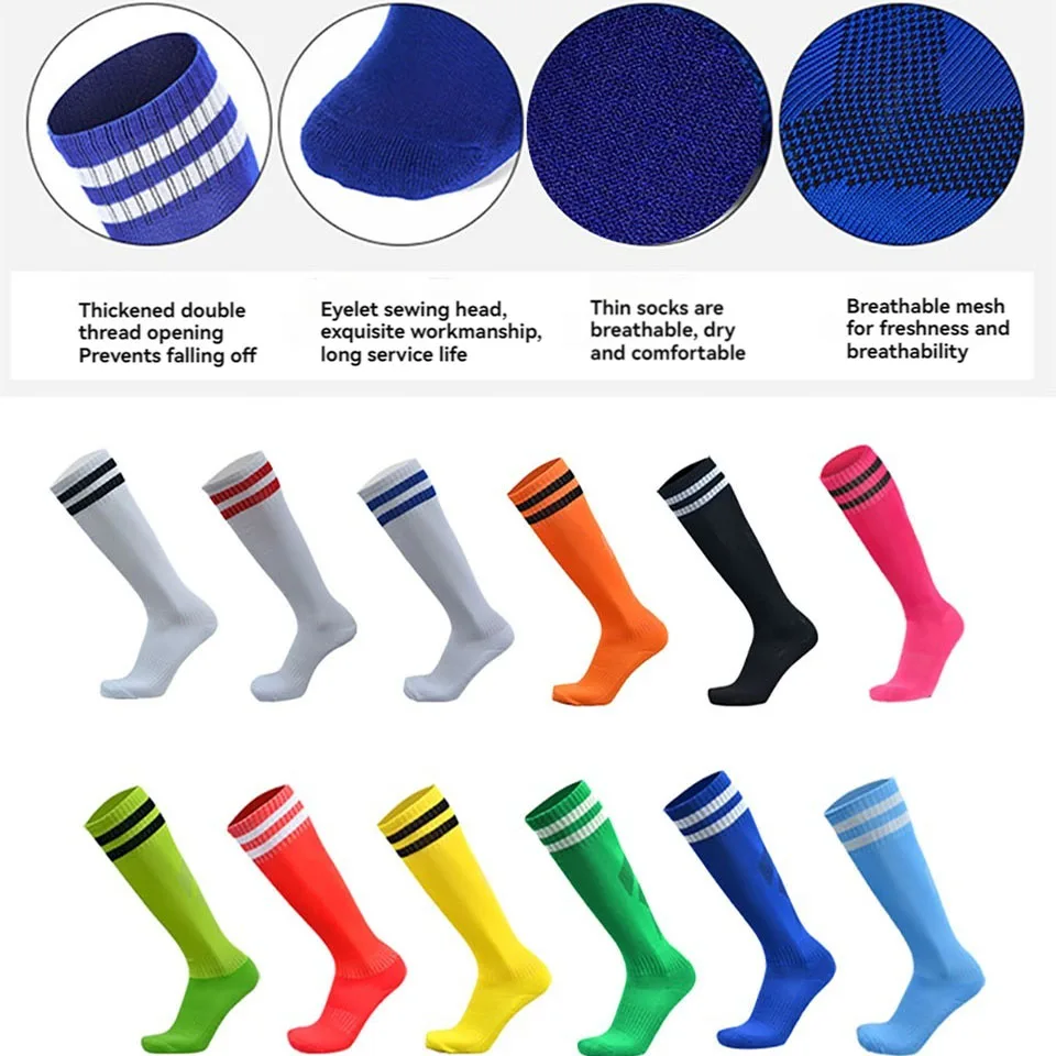 Loogdeel Football Socks Anti Slip Wear-resistant Professional Sports Socks Child Adult Athletes Over Knee High Tube Soccer Socks 4