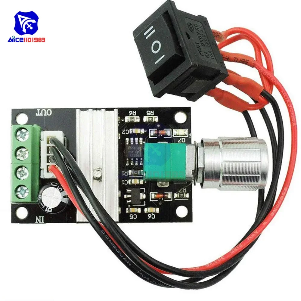 Motor Driver Board 6V 12V 24V 28V 3A 80W DC Motor Speed Controller PWM Speed Adjustable Reversible Switch 1203BB