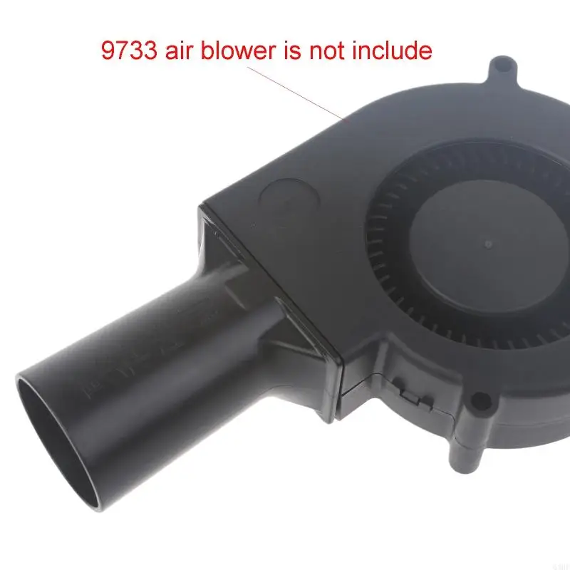 63HF Plastic Hard 3.8cm Diameter Air Pipe Tubes for 97x97x33mm Ventilation fan