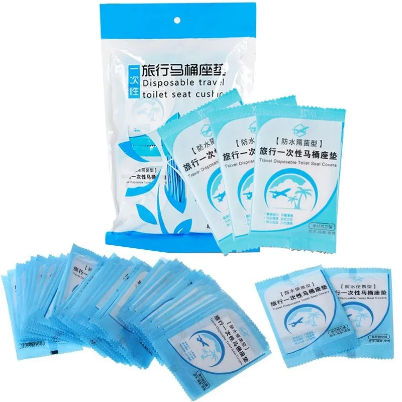 Disposable Toilet Seat Cover Mat Waterproof Safety Toilet Seat Pad for Travel Camping Bathroom Accessiories