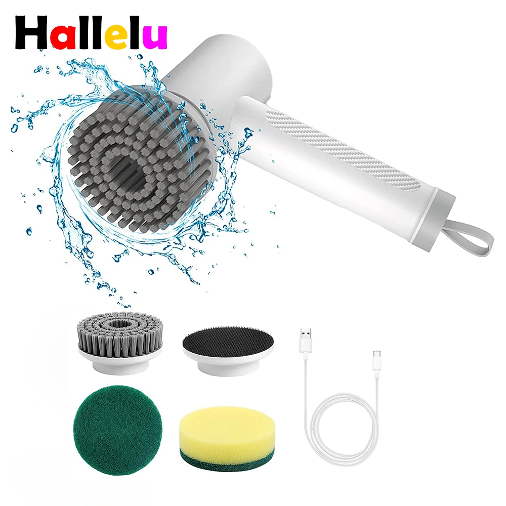 Wireless Electric Cleaning Brush Housework Kitchen Dishwashing Brush