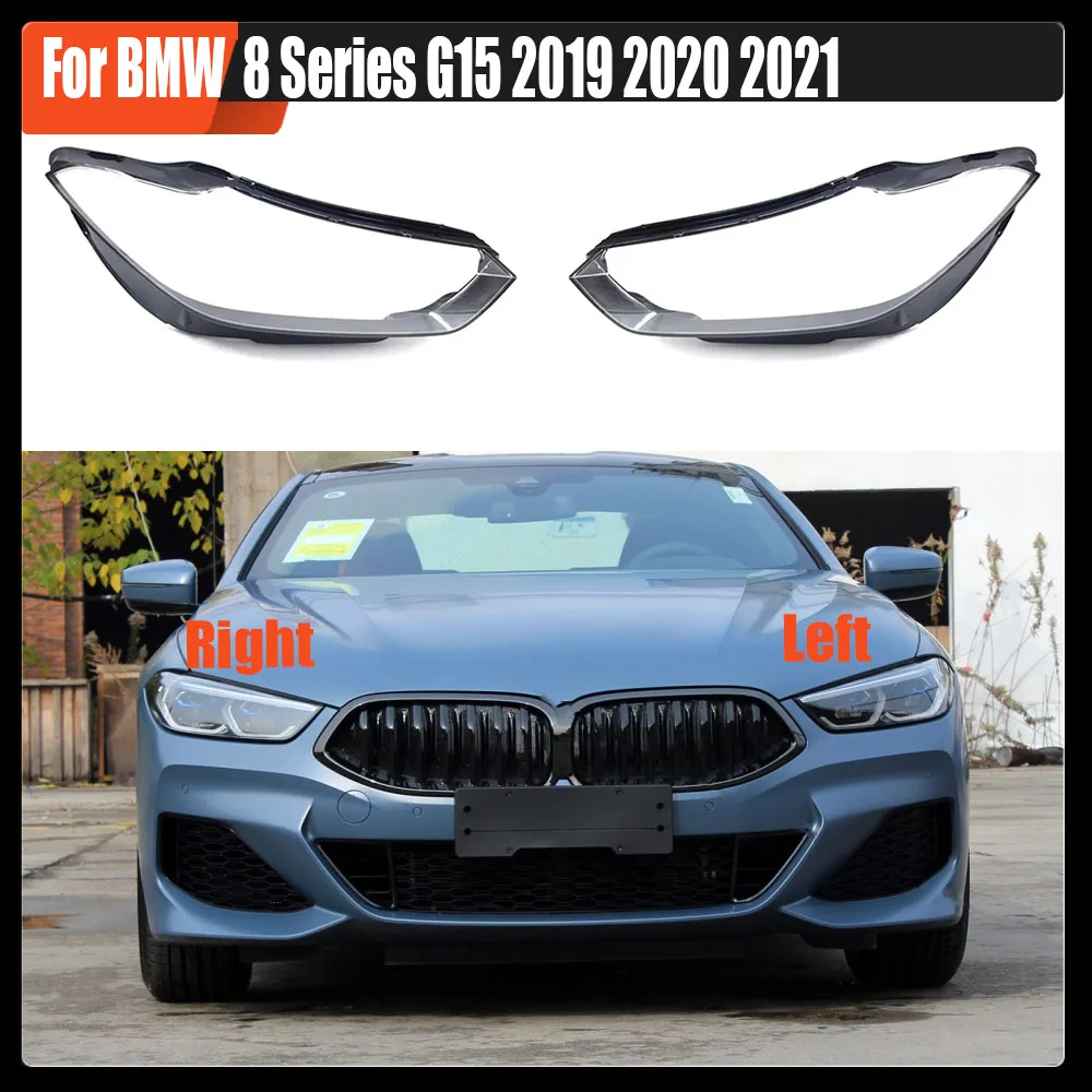 

For BMW 8 Series G15 2019~2021 Headlamp Transparent Cover Lamp Shade Headlight Shell Lens Plexiglass Replace Original Lampshade