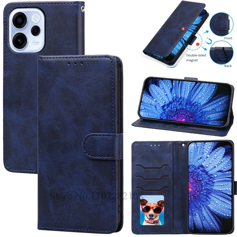 Luxurious Leather Flip Wallet Case