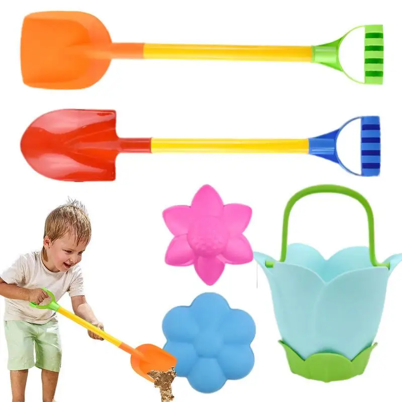 

Пляжные игрушки для детей 5 шт. красочные детские пляжные лопаты, игрушки из песка, летние игрушки с песком, водные игрушки, интерактивные песочные ведра и