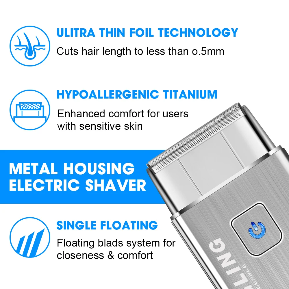 kemei Shaver Professional Electric Razor Mini USB Rechargeable Reciprocating Electric for Razor Shaver KM-5088 for electric shaver