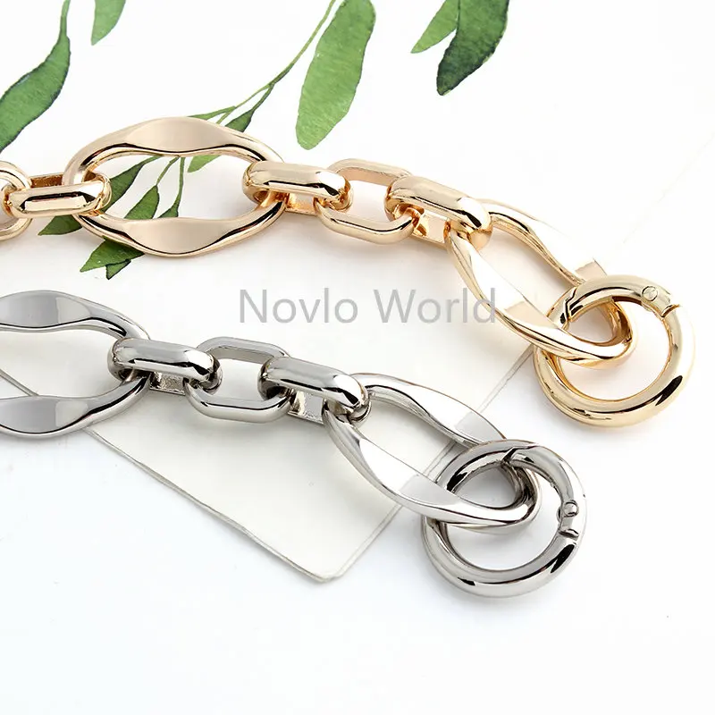 5PCS 18-19-20-23-28-44MM Gold Silver Metal Bags Chains For Handbags Detachable Shoulder Belt Crossbody DIY Handle Accessories