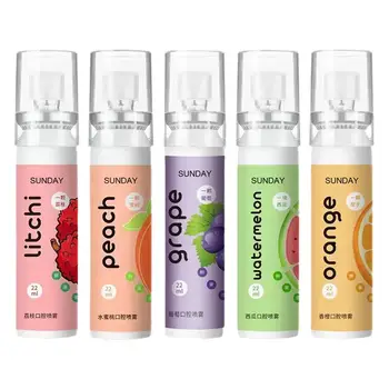 1/5pc Fresh Oral Spray Fruit Flavour Fresh Breath Spray Portable Refreshing Cool Fresh Breath Oral Odor Remover Fight Bad Breath 1