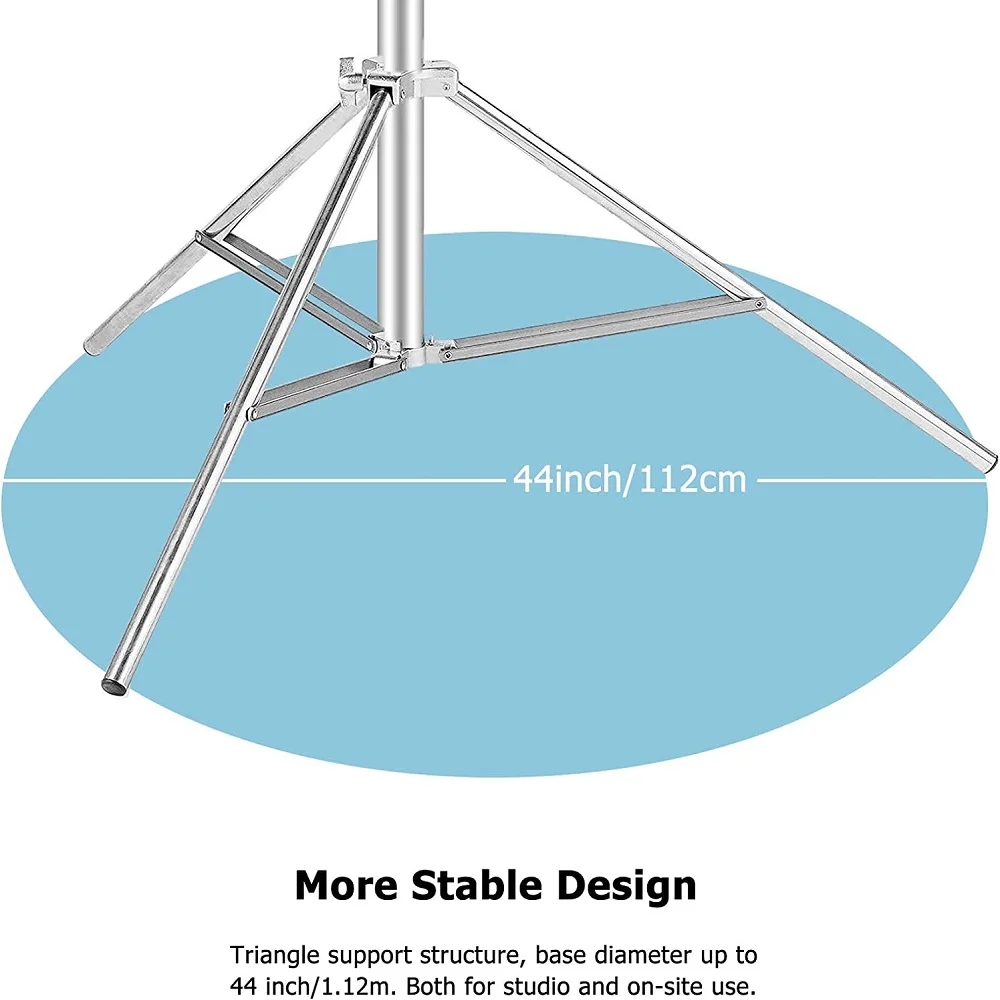 Selens Stainless Steel 2.8m Heavy Duty Light Stand Tripod Stand with 1/4with 3/8" Adapter For Photo Studio Kits Tripode 삼각대 images - 6