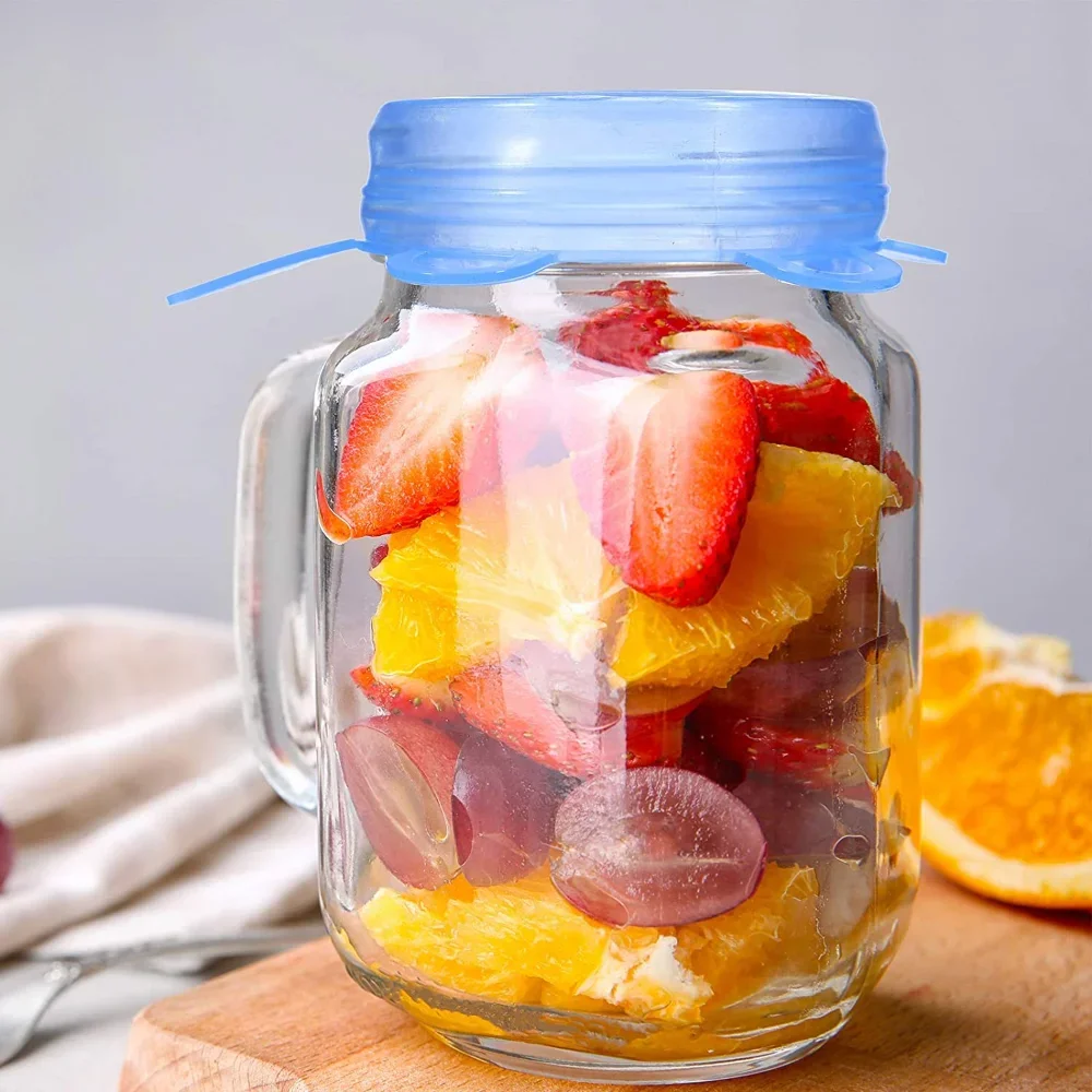 Silicone Can & Jar Covers Stretch Lids Food Safe Reusable 2.6 Inch for Yogurt Jars Bowls food cover fresh keeping cover preservation cover bowl cover