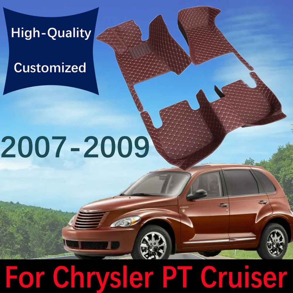 

Custom Leather Car Floor Mats For Chrysler PT Cruiser 2007 2008 2009 Automobile Carpet Rugs Foot Pads Interior Accessories