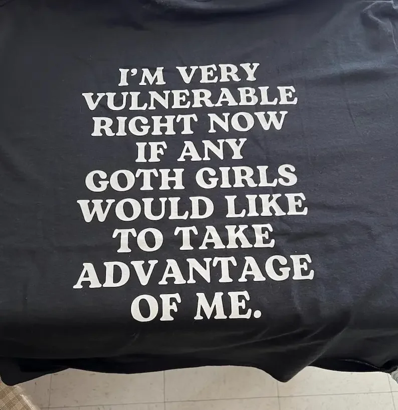 Gothic Aesthetic I'm Vulnerable T-Shirt