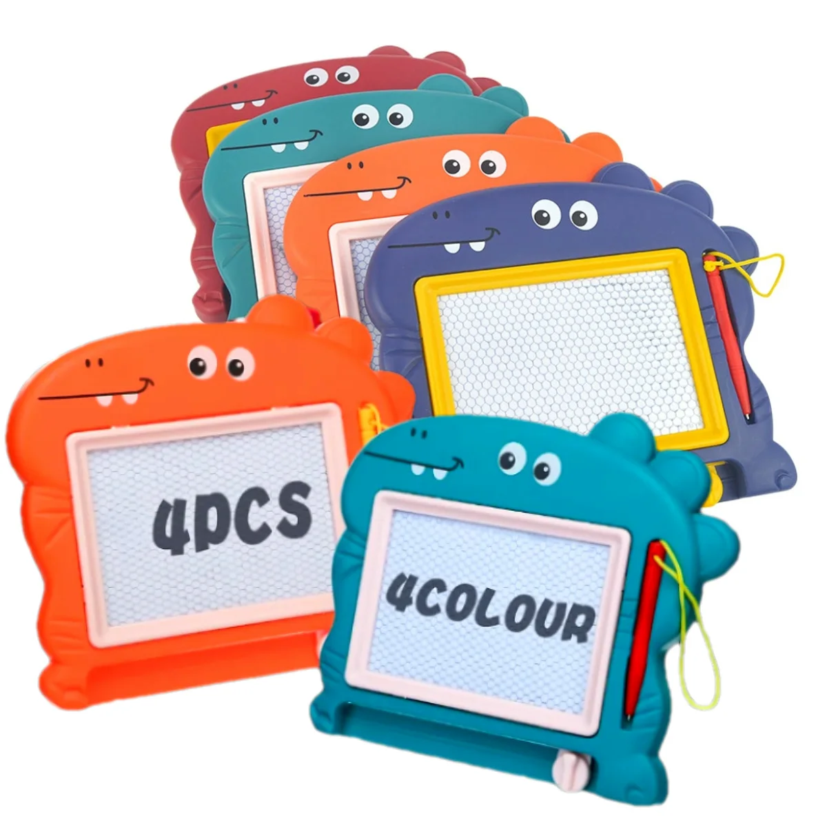 4 قطع لوحة رسم مغناطيسية صغيرة للأطفال، لوحة خربش صغيرة محمولة قابلة للمسح لحفلات أعياد الميلاد وجوائز الألعاب 4 ألوان