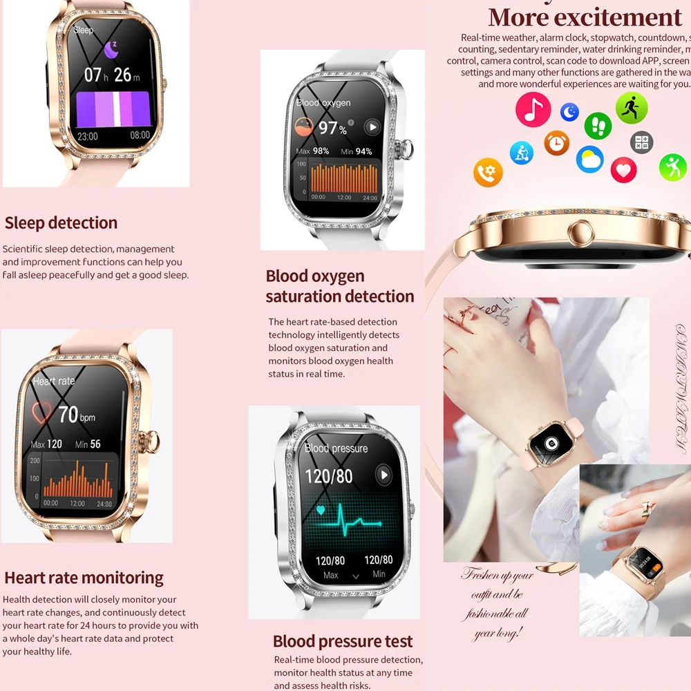 2025 New For Huawei FIT 3 Smart Watch Ladies HD Screen Heart Rate Sports Fitness IP68 Waterproof BT Call Smartwatch Ladies Gift