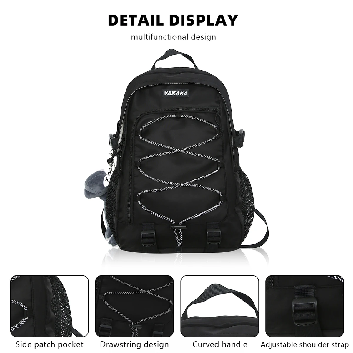 Outdoor Mountaineering Bag for Men and Women, Hiking and Climbing Bag, Travel Backpack, Travel Backpack, Lightweight School Bag, Couple Sports Bag, Large Capacity Student Class Bag
