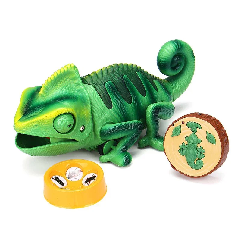 Child RC Animals Toys Chameleon Intelligent Lizard Remote Control Toy Electronic Model Reptile Toys Gift for Kids