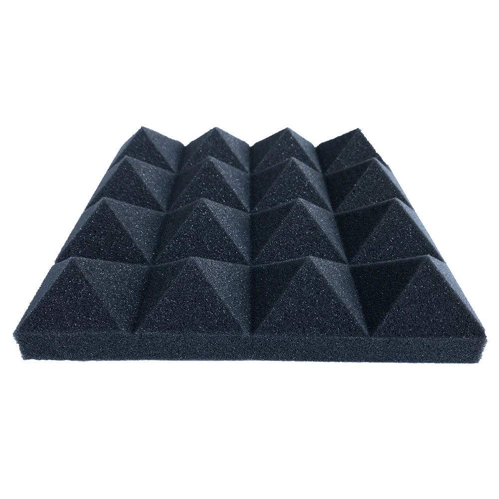 Soundproof foam 24PCS 25x25x5CM Acoustic Foam Soundproof 16 Pyramid Studio Absorption Sound Proof Treatment Panel Tile Protective Sponge
