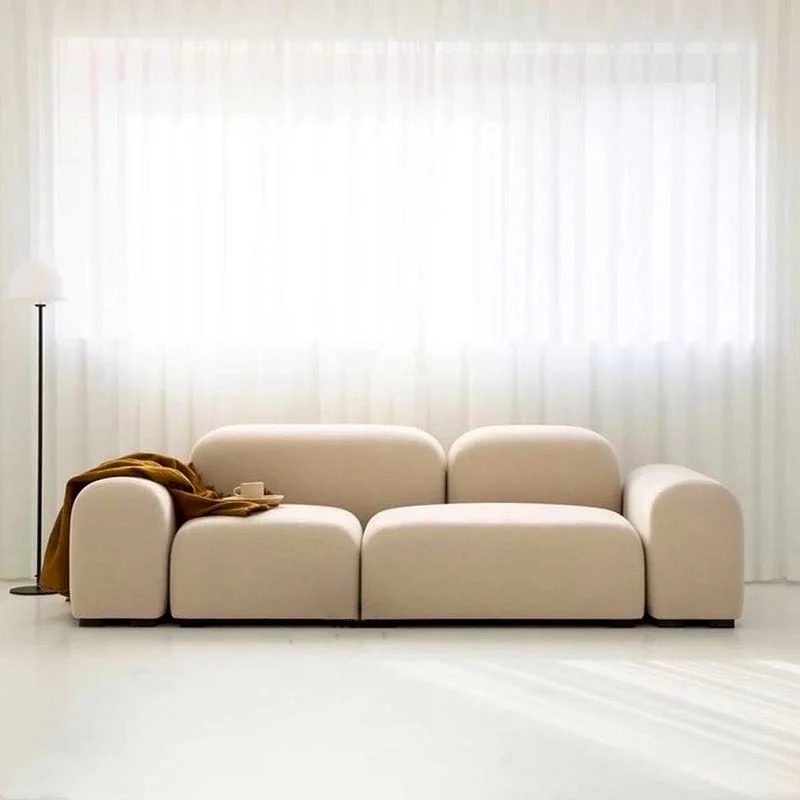 

Modern minimalist small unit high-end gray creative square module combination sofa