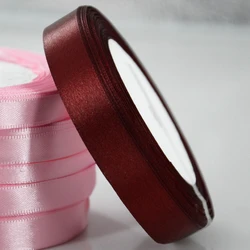 Burgundy Satin Ribbon for Elegant Gift Wrapping and Crafting (15mm Deep Wine Red)
