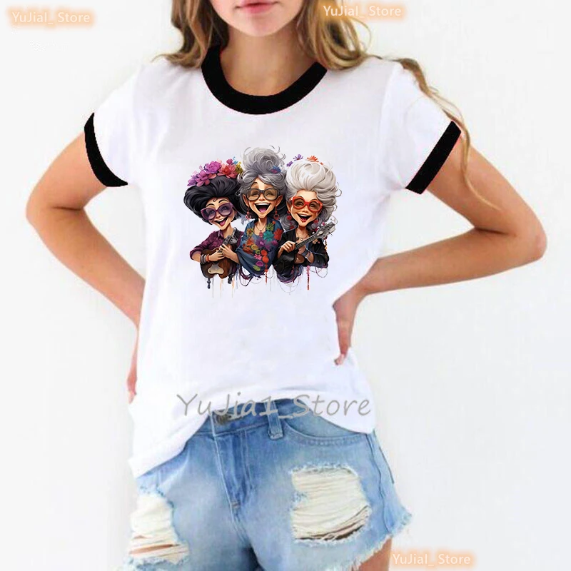 Mode Oma Gedruckt T-shirt Frauen Kleidung Sommer Kurzarm T Shirt Femme Harajuku Hemd Casual T-Shirt Weibliche – Detail 7