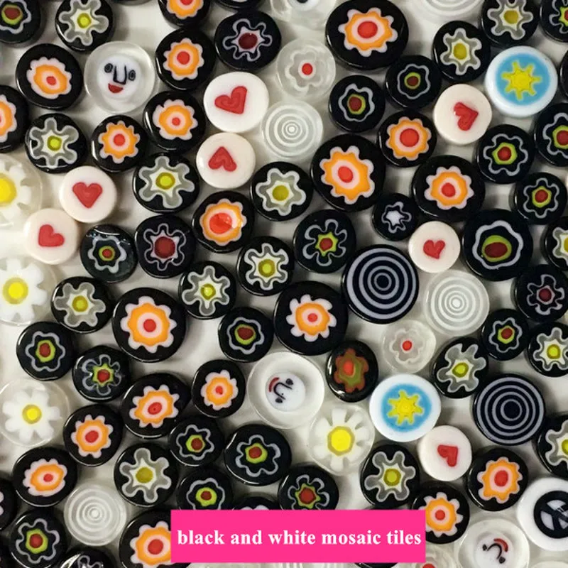 DIY Mosaic Supplies 28g Mixed Flower Mosaic Glass Tiles