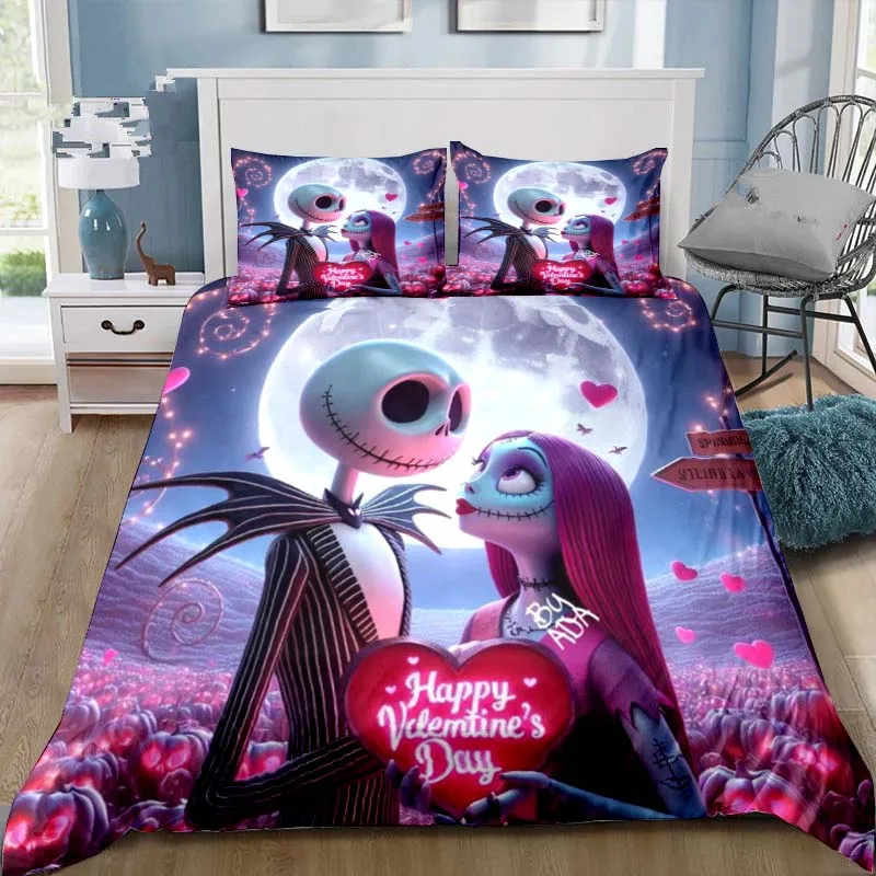 The Nightmare Before Christmas Bedding Set Jack Skellington Home Decoration Pillowcase Quilt Cover Gift To Family and Friend 5