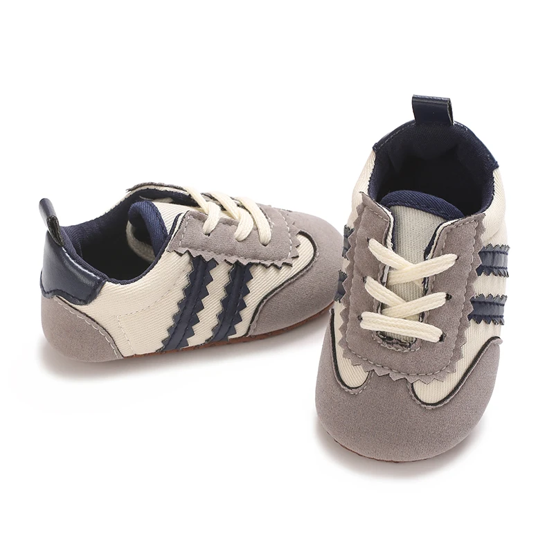 【Best SKU活动价 Guaranteed】 NEW Fashion Color Blocking Lace Up Casual Shoes Spring And Autumn Baby Casual Shoes 0-18 Months Flat Shoes Baby Walking Shoes.